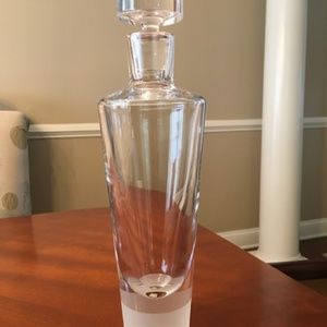 Vera Wang Crystal Decanter with Frosted Base